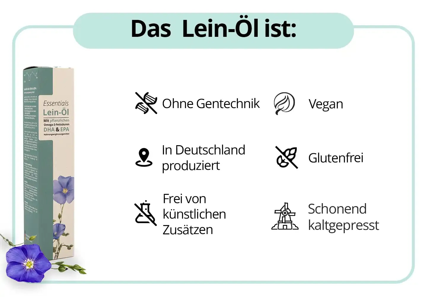 Lein-Öl mit DHA & EPA: Unser beliebtes Leinöl