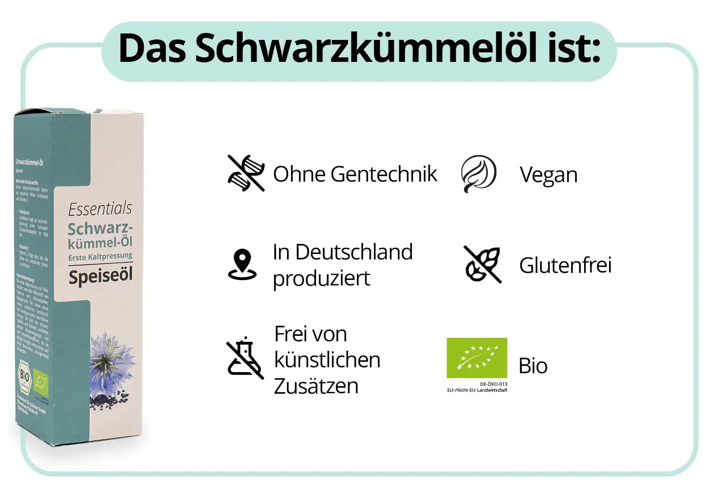 Bio Schwarzkümmelöl (100 ml) kaltgepresst