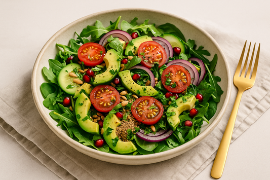 Rezept - Sommer-Salat mit Schwarzkümmelöl & Weizenkeimen