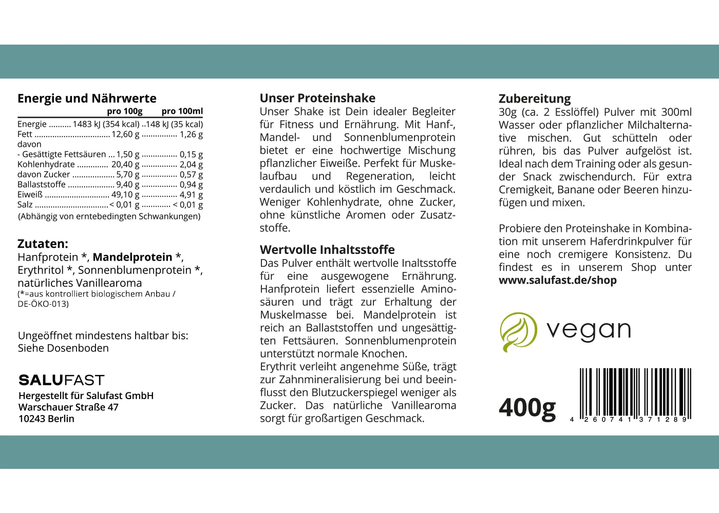 Bio Proteinshake – Pflanzliche Power für Deinen Alltag